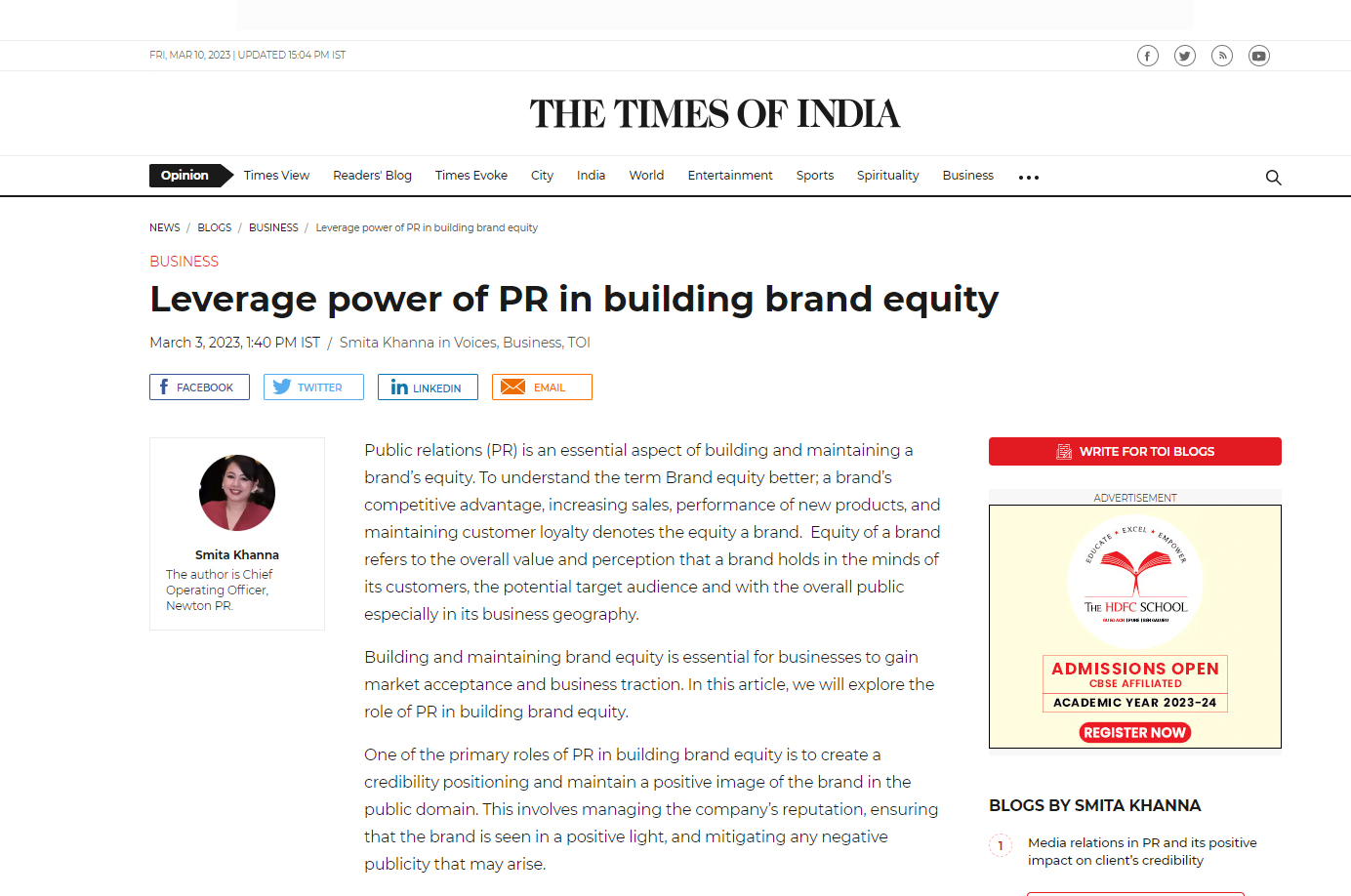 times-of-india-power-of-pr-building-brand-equity-written-by-smita-khanna