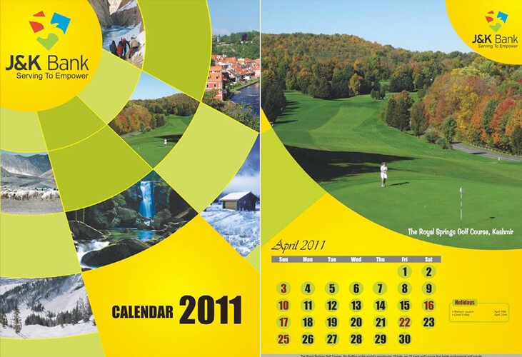 J&K BANK CALANDER DESIGN